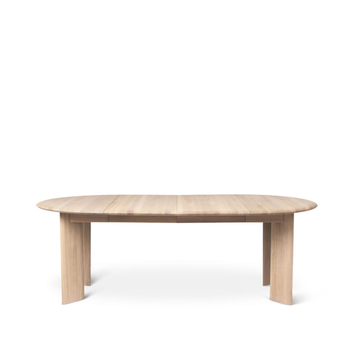 Bevel Extendable Esstisch - Oak white oiled, inkl. 2 zusätzliche Tischplatten von 50cm - Ferm LIVING