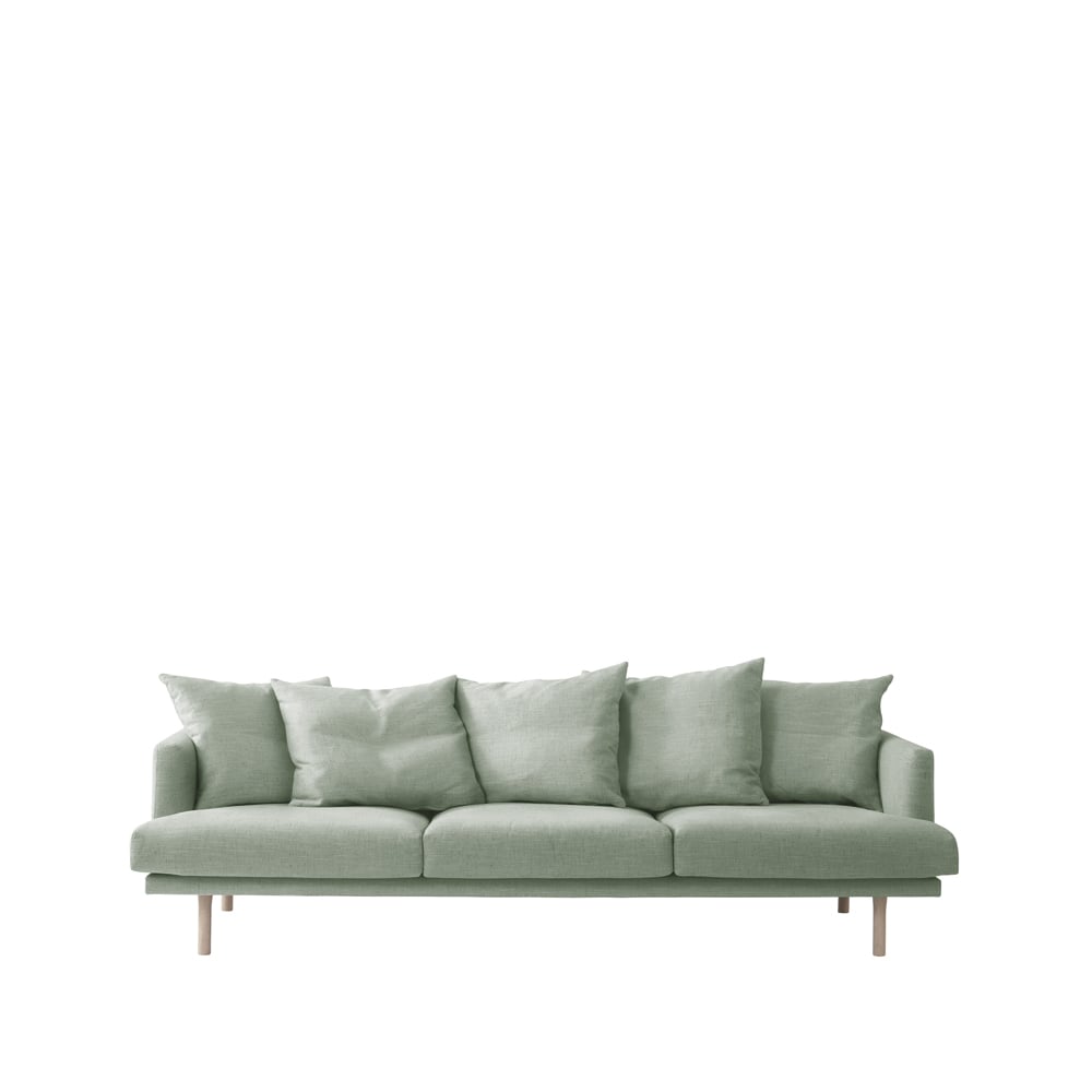 1898 Sjövik 3,5-Sitzer Sofa Bern 0345 green, Eichenholzbeine weiß geölt