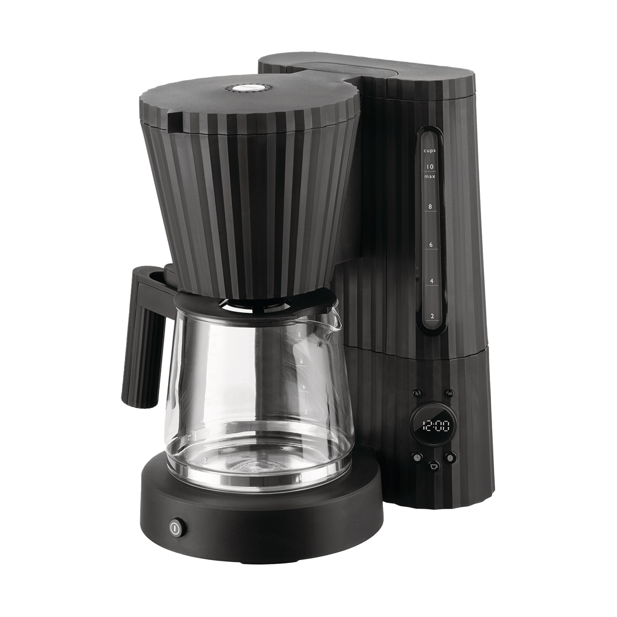 Alessi Plissé Kaffeemaschine Schwarz