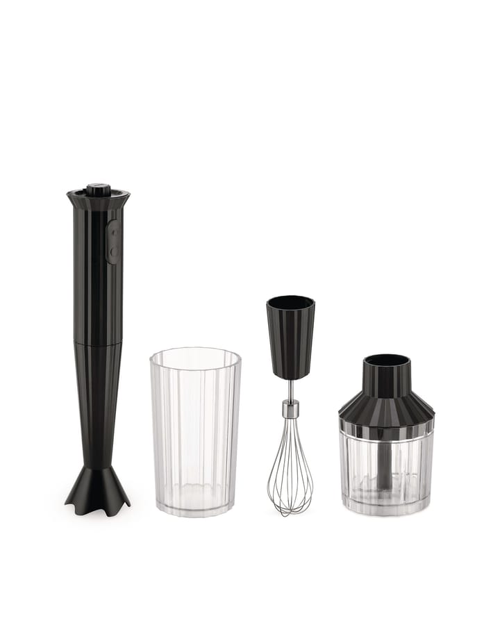 Plissé Stabmixer-Set - Schwarz - Alessi