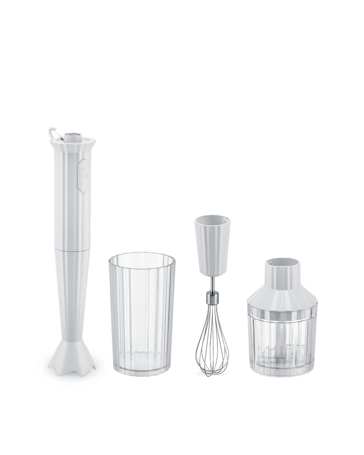 Plissé Stabmixer-Set - Weiß - Alessi