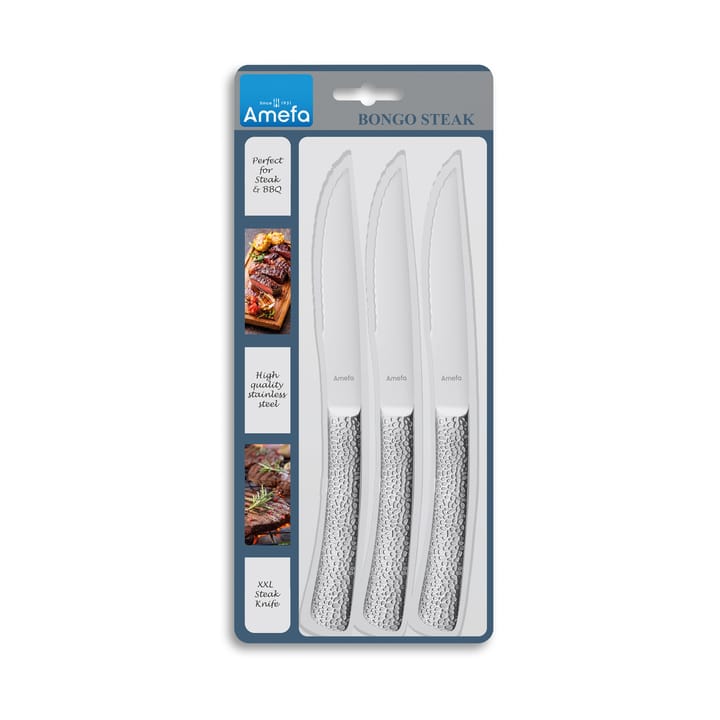 Bongo Grillmesser 3er-Pack - Edelstahl - Amefa