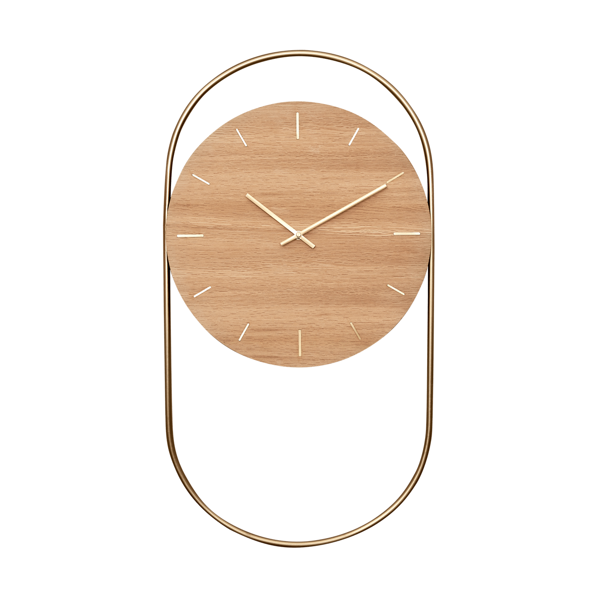 Andersen Furniture A-Wall Wanduhr 41x76 cm Oak-brass