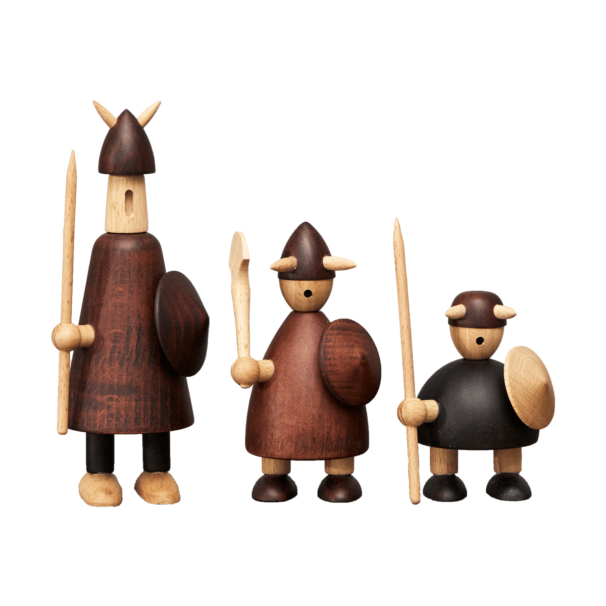 Andersen Furniture The vikings of Denmark Holzfigur 3 Teile Stained beech