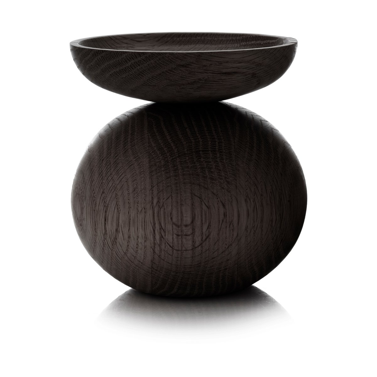 Applicata Shape bowl Vase Schwarz gebeizte Eiche