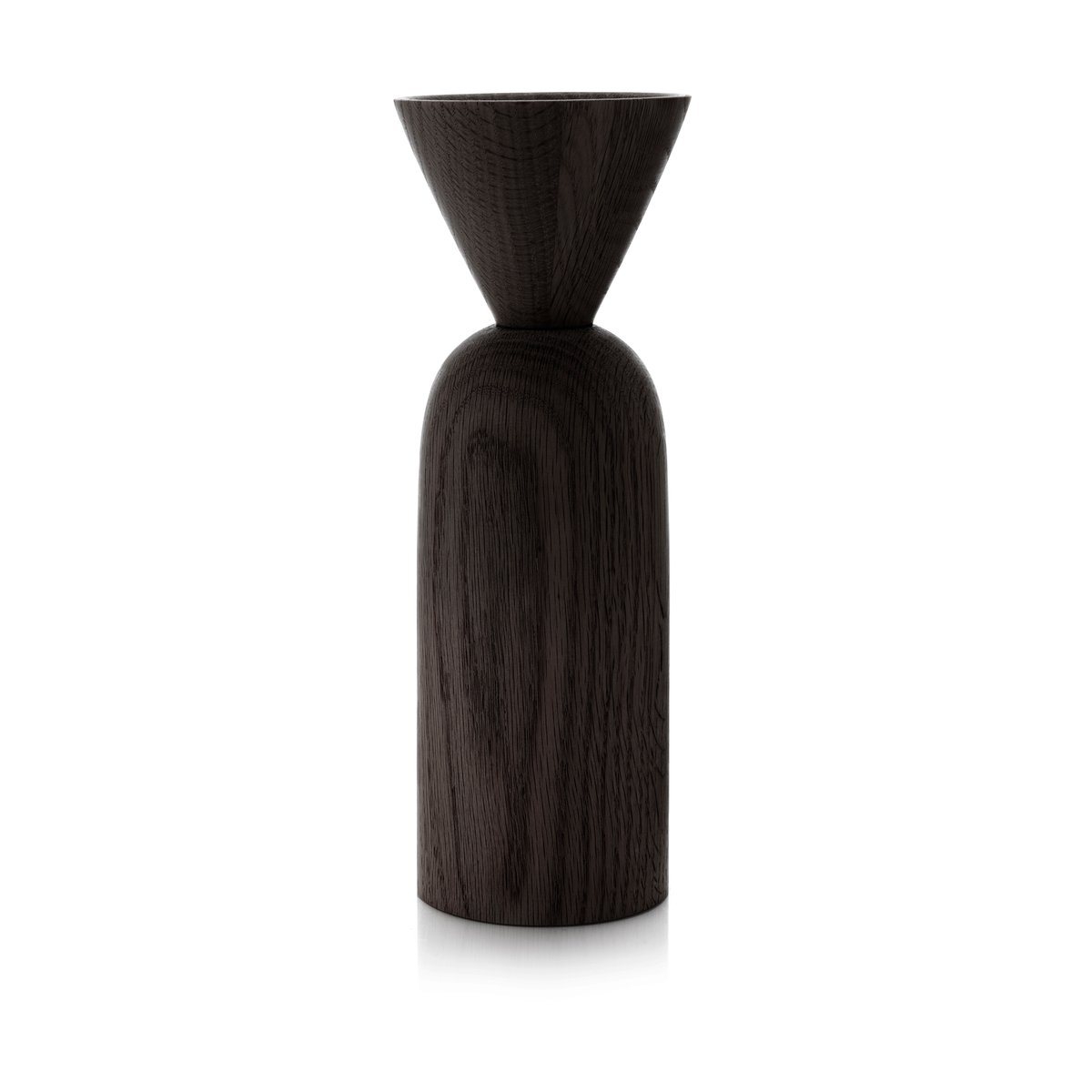 Applicata Shape cone Vase Schwarz gebeizte Eiche