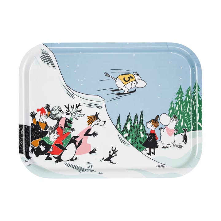 Moomin Tablett 27x20 cm - Skispringen  - Arabia