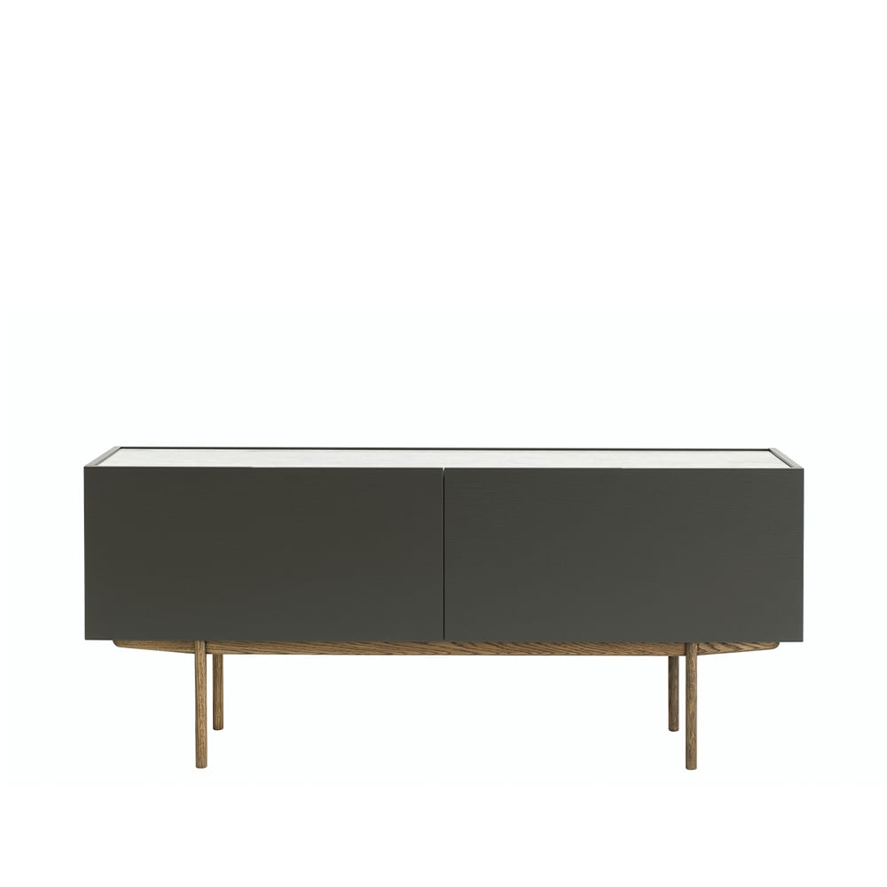 Asplund Luc Deluxe 160 Sideboard Taupe, topp carrara, bein p6, schubladen