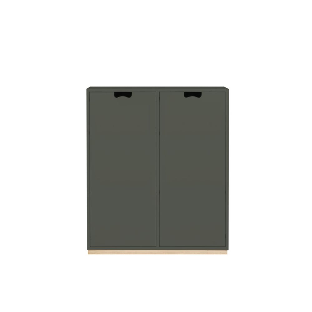 Asplund Snö E Schrank Green khaki, birkensockel/verdeckte türen, 30 cm