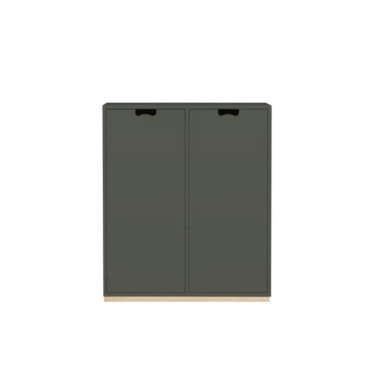 Snö E Schrank - Green khaki, birkensockel/verdeckte türen, 42 cm - Asplund