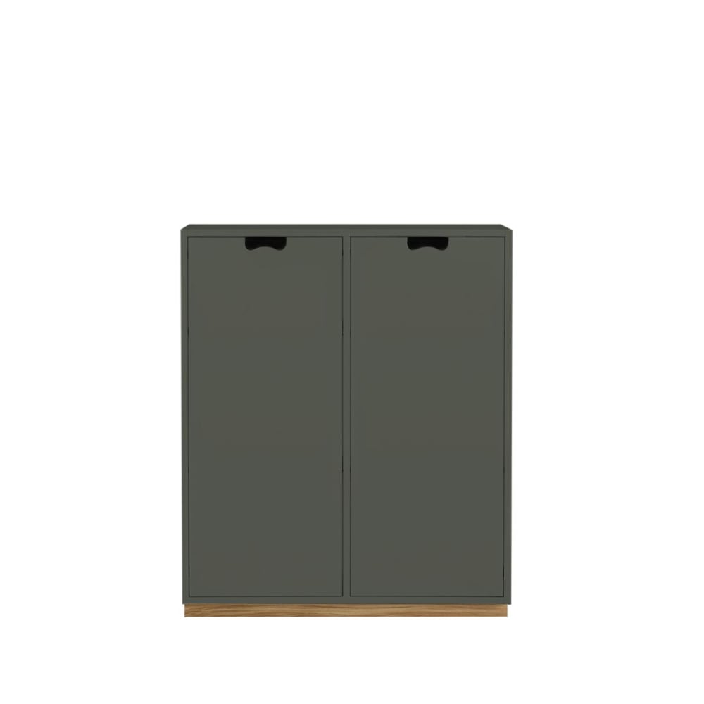 Asplund Snö E Schrank Green khaki, eichensockel, abgedeckte türen, 42 cm