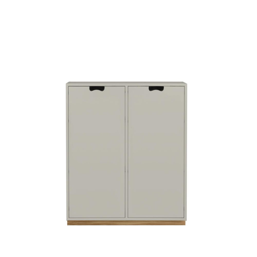 Asplund Snö E Schrank Light grey, eichensockel, abgedeckte türen, 42 cm