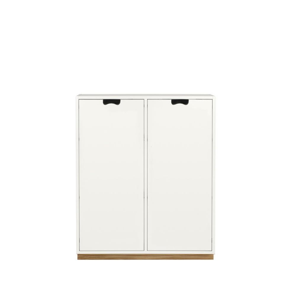 Asplund Snö E Schrank White, eichensockel, abgedeckte türen, 30 cm