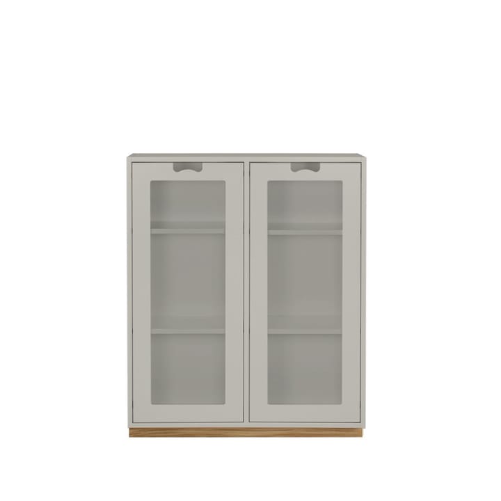 Snö E Vitrinenschrank - Light grey, eichensockel, 30 cm - Asplund