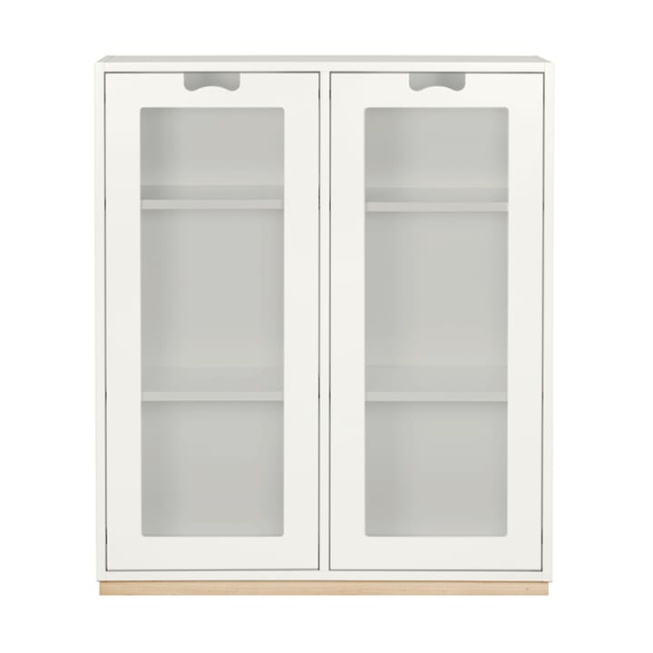 Snö E Vitrinenschrank - White, birkensockel, 30 cm - Asplund