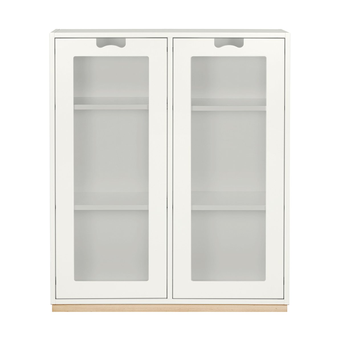 Asplund Snö E Vitrinenschrank White, birkensockel, 30 cm