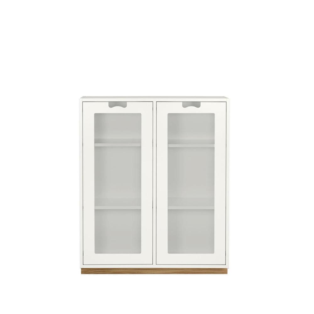 Asplund Snö E Vitrinenschrank White, eiche-sockel, 42 cm