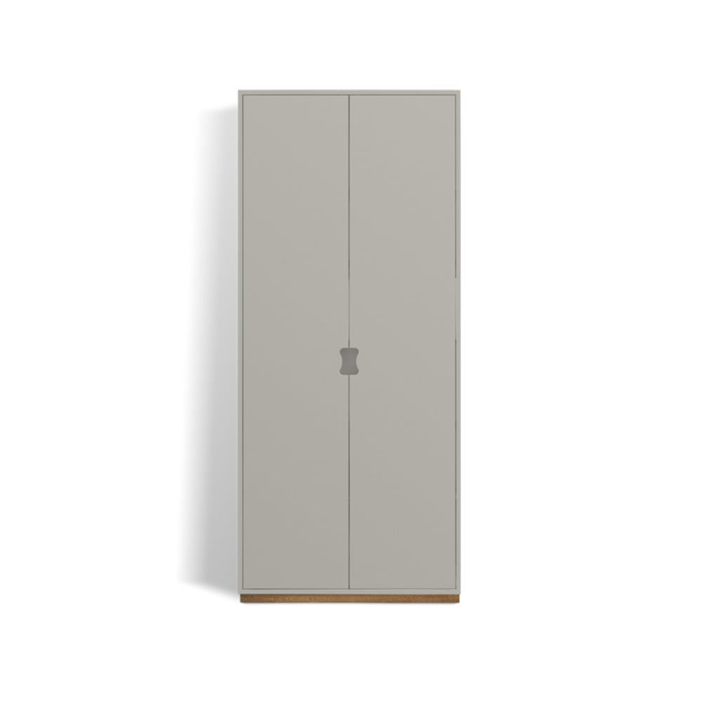 Asplund Snö F Hochschrank Light grey, eichensockel, 30 cm