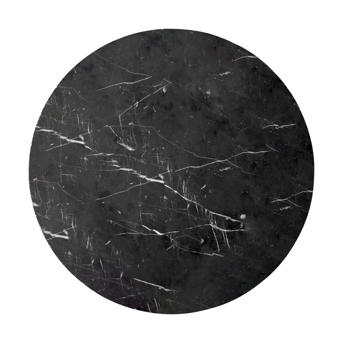 Audo Copenhagen Androgyne Tischplatte für Beistelltisch Ø65 cm Nero Marquina