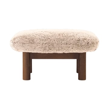 Brasilia Fußhocker - Dark oak-Nature sheepskin curly - Audo Copenhagen