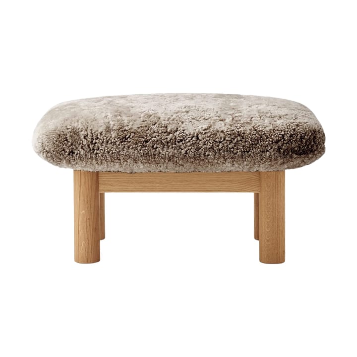 Brasilia Fußhocker, Natural oak-Sahara sheepskin curly Audo Copenhagen