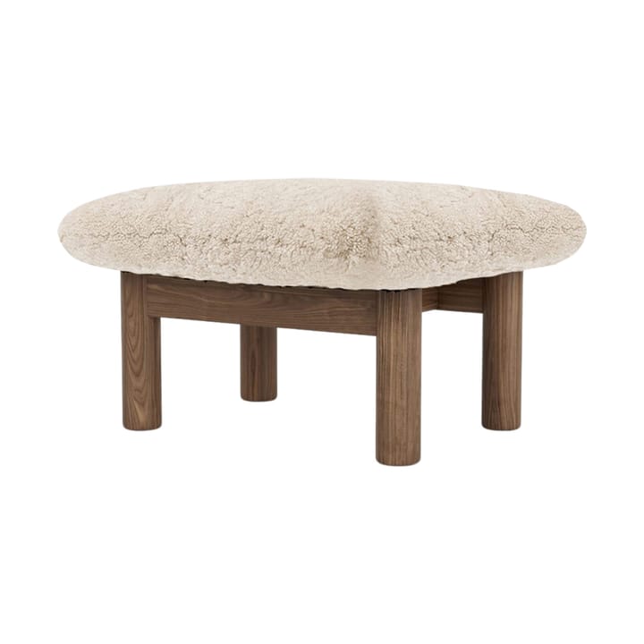 Brasilia Fußhocker, Walnut-Nature sheepskin curly Audo Copenhagen