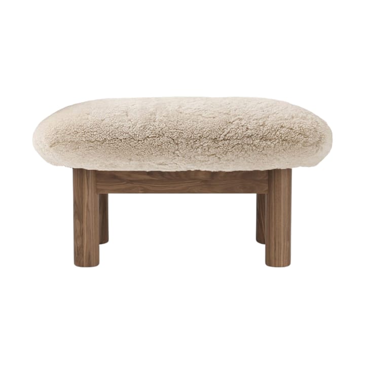 Brasilia Fußhocker, Walnut-Nature sheepskin curly Audo Copenhagen