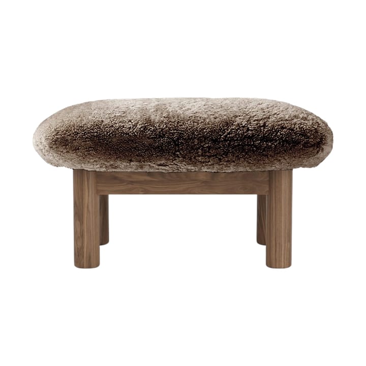 Brasilia Fußhocker, Walnut-Sahara sheepskin curly Audo Copenhagen