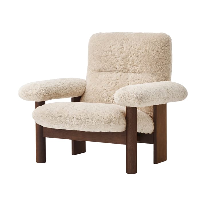 Brasilia Sessel, Dark oak-Nature sheepskin curly Audo Copenhagen