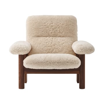 Brasilia Sessel - Dark oak-Nature sheepskin curly - Audo Copenhagen