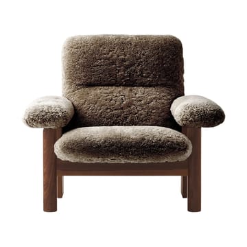 Brasilia Sessel - Dark oak-Sahara sheepskin curly - Audo Copenhagen