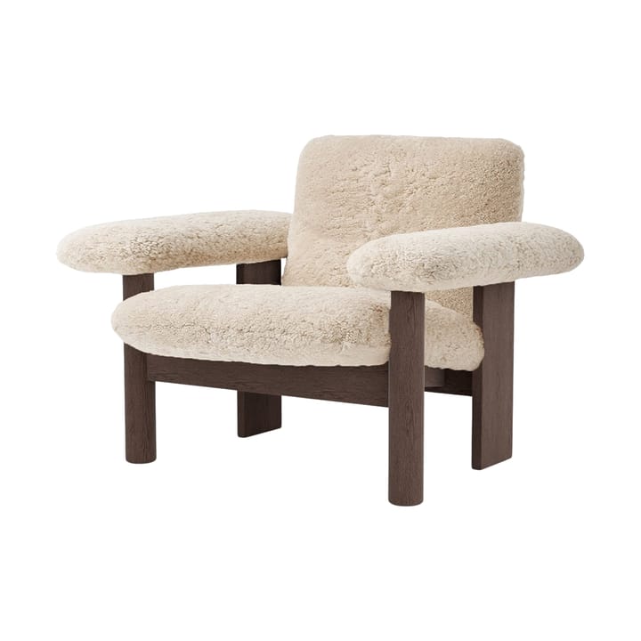 Brasilia Sessel low back, Dark oak-Nature sheepskin curly Audo Copenhagen