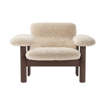 Brasilia Sessel low back - Dark oak-Nature sheepskin curly - Audo Copenhagen