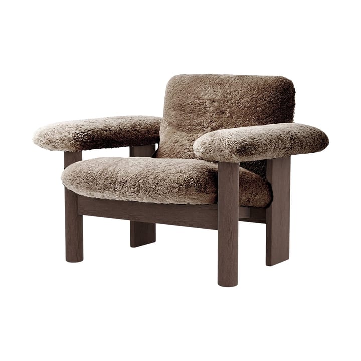 Brasilia Sessel low back, Dark oak-Sahara sheepskin curly Audo Copenhagen