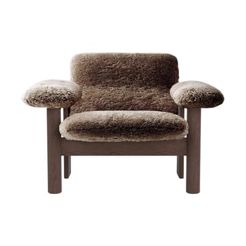 Brasilia Sessel low back - Dark oak-Sahara sheepskin curly - Audo Copenhagen