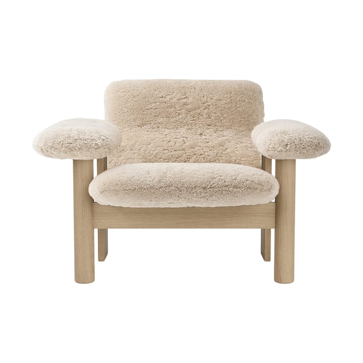 Brasilia Sessel low back, Natural oak-Nature sheepskin curly Audo Copenhagen