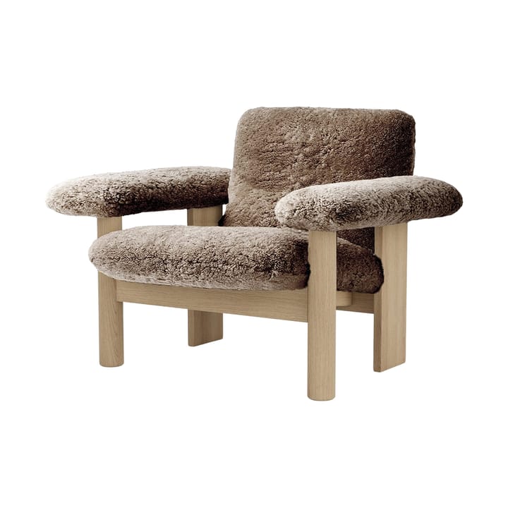 Brasilia Sessel low back, Natural oak-Sahara sheepskin curly Audo Copenhagen