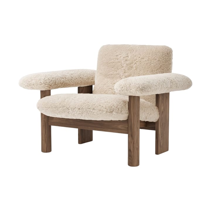 Brasilia Sessel low back - Walnut-Nature sheepskin curly - Audo Copenhagen