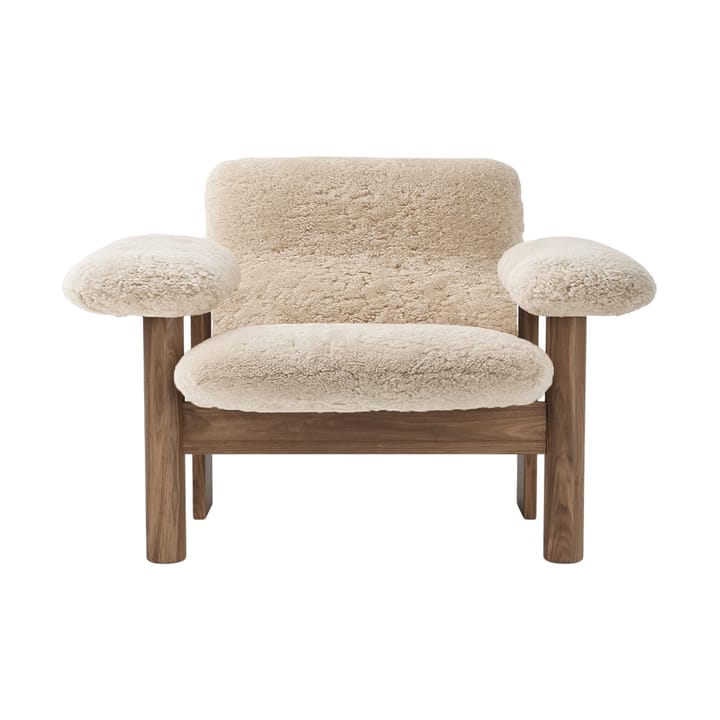 Brasilia Sessel low back, Walnut-Nature sheepskin curly Audo Copenhagen