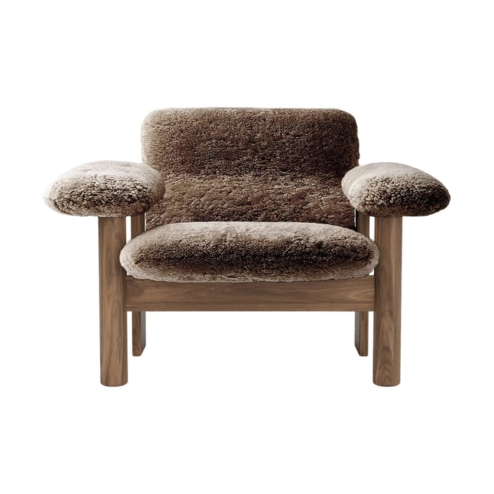 Brasilia Sessel low back, Walnut-Sahara sheepskin curly Audo Copenhagen