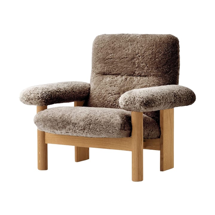 Brasilia Sessel - Natural oak-Sahara sheepskin curly - Audo Copenhagen