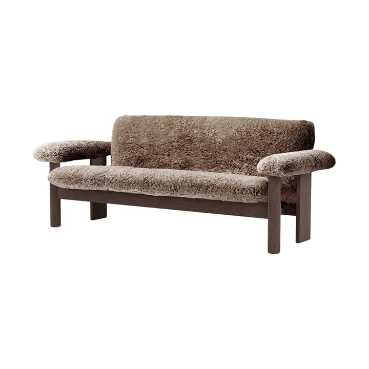 Brasilia Sofa 2-Sitzer, Dark oak-Sahara sheepskin curly Audo Copenhagen