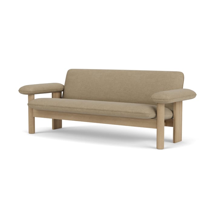 Brasilia Sofa 2-Sitzer, Natural oak-Audo Bouclé 02 Audo Copenhagen