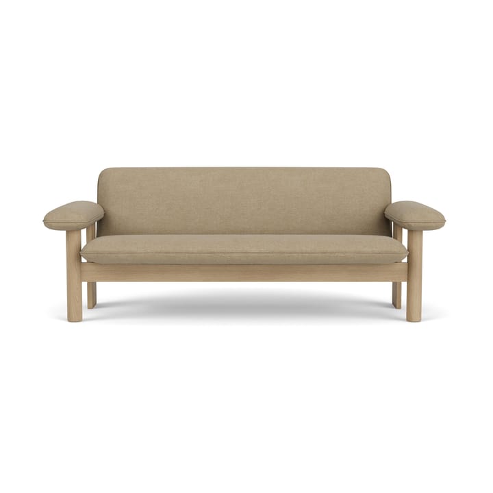 Brasilia Sofa 2-Sitzer, Natural oak-Audo Bouclé 02 Audo Copenhagen