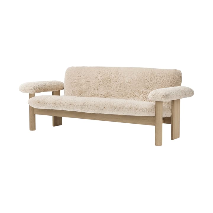 Brasilia Sofa 2-Sitzer - Natural oak-Nature sheepskin curly - Audo Copenhagen