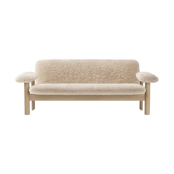 Brasilia Sofa 2-Sitzer - Natural oak-Nature sheepskin curly - Audo Copenhagen