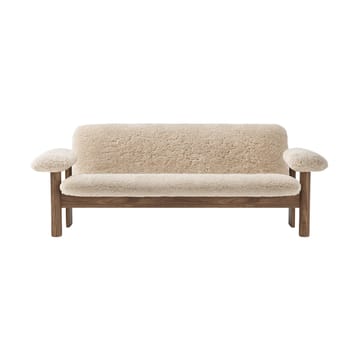 Brasilia Sofa 2-Sitzer - Walnut-Nature sheepskin curly - Audo Copenhagen