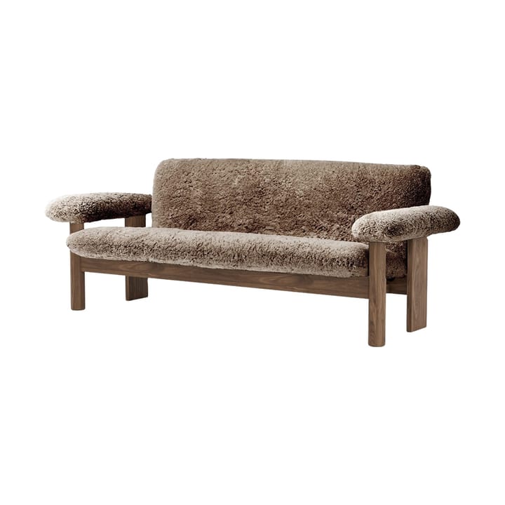 Brasilia Sofa 2-Sitzer, Walnut-Sahara sheepskin curly Audo Copenhagen