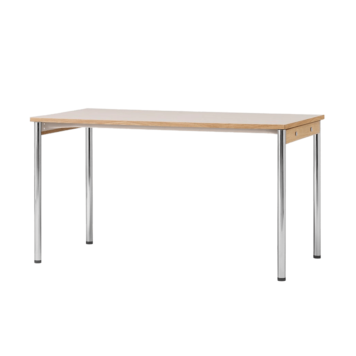 Audo Copenhagen Co Table Konferenztisch 140x70cm Chrome, laminate creme