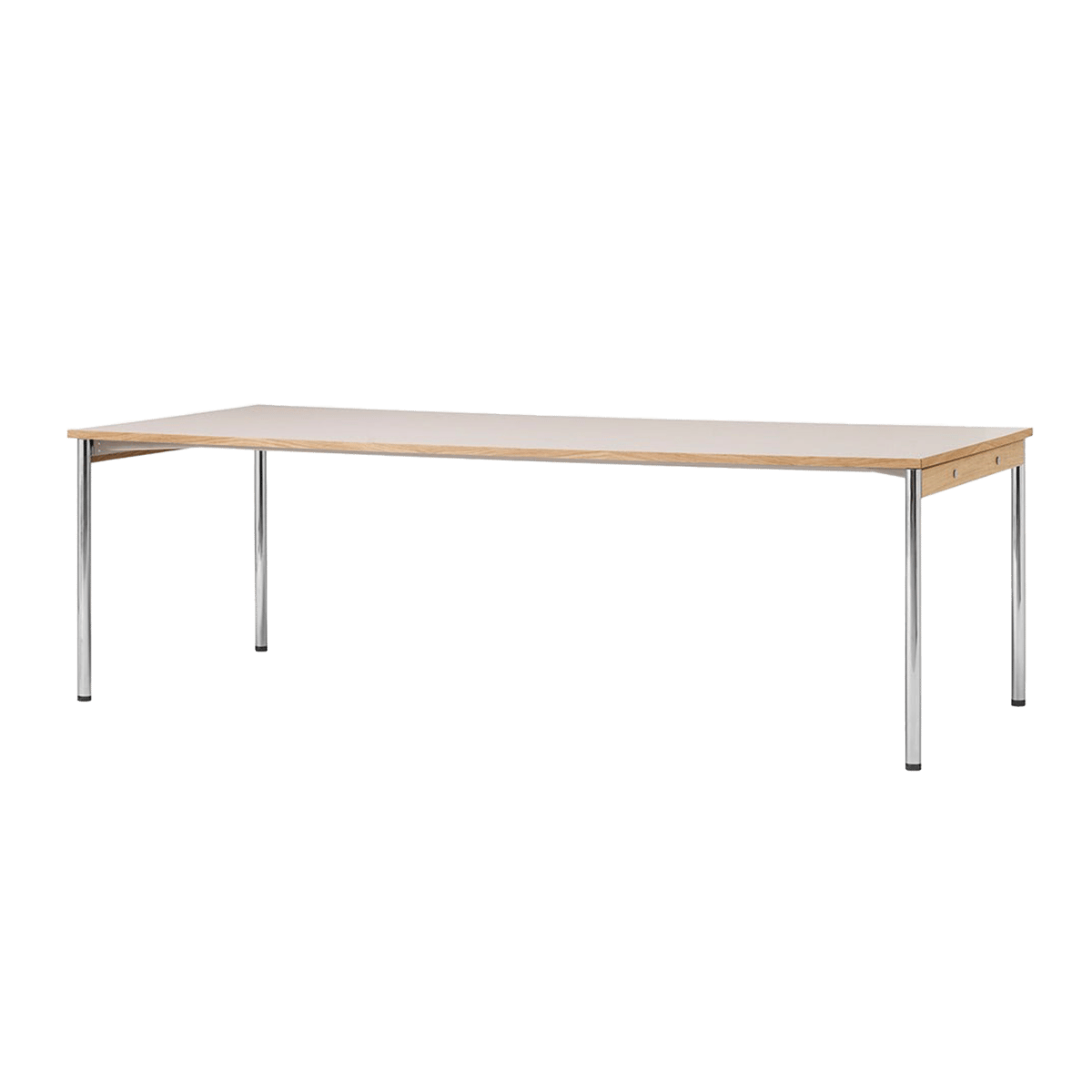 Audo Copenhagen Co Table Konferenztisch 240x100cm Chrome, laminate creme